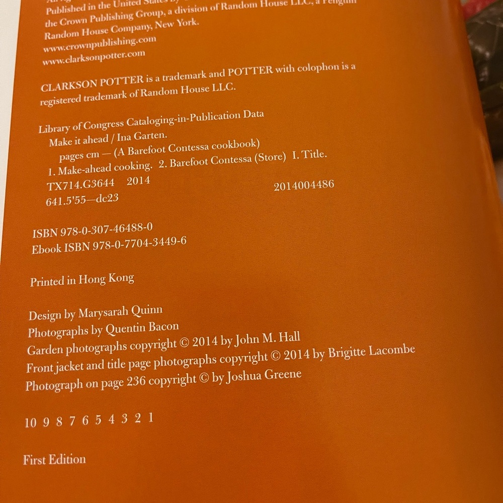 2014 First Edition Make It Ahead Ina Garten Hardcover Barefoot Contessa Cookbook - Picture 3 of 4